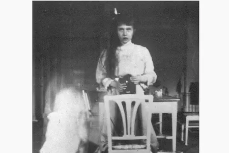Grand Duchess Anastasia Nikolaevna shot her own mirror selfie in 1913. The picture,taken five years before she was killed, shows a young woman of 13 looking herself in the eye, stabilizing the camera on a chair in front of a mirror.  