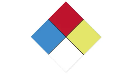 A blank NFPA 704 panel