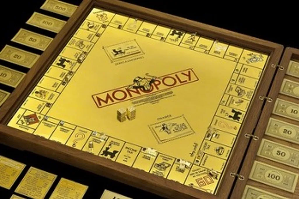 Mobell's 18-karat gold Monopoly Board