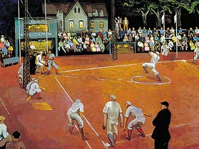Baseball at Night by Morris Kantor