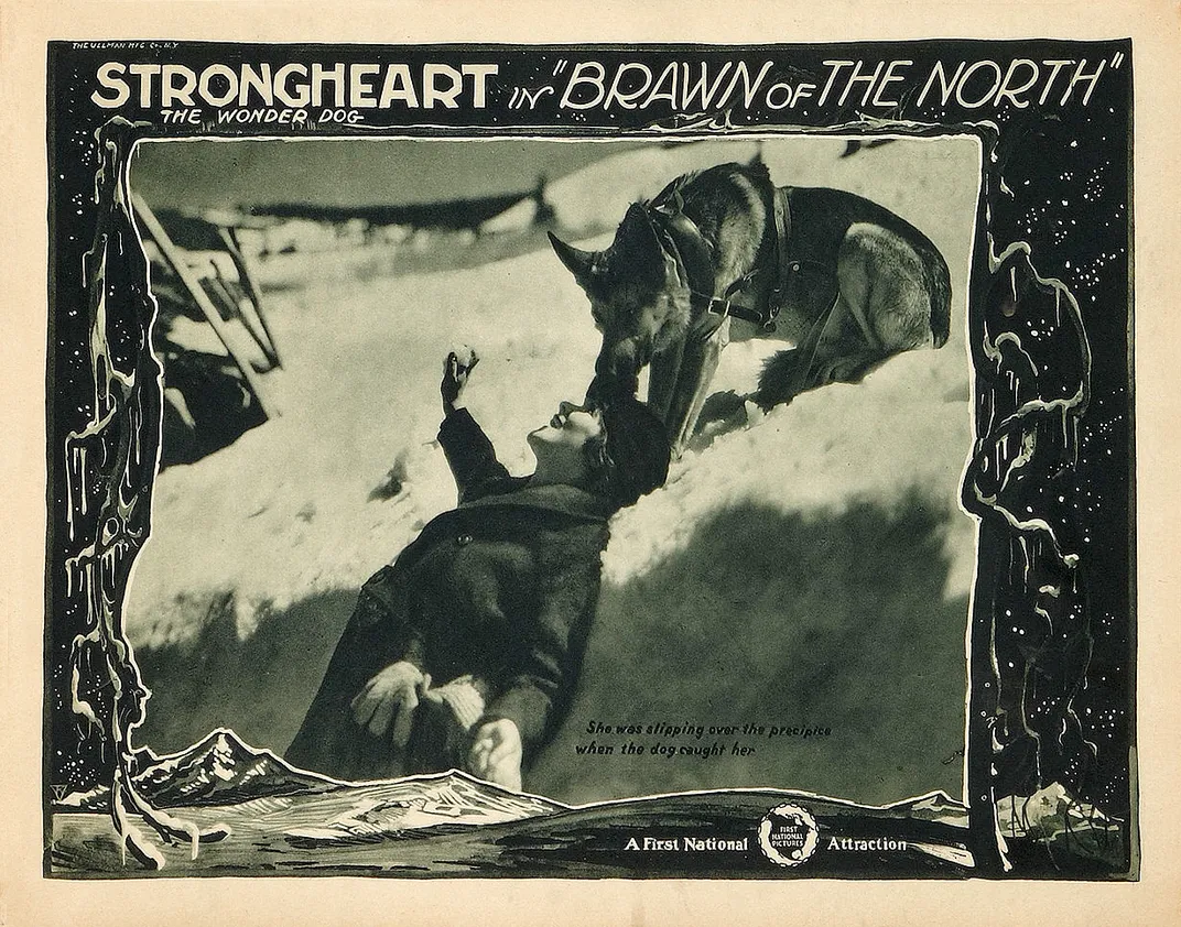 A promotional poster for the 1922 film Brawn of the North