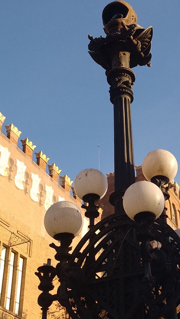 A beautiful lamp with white spheres in Citadel park thumbnail