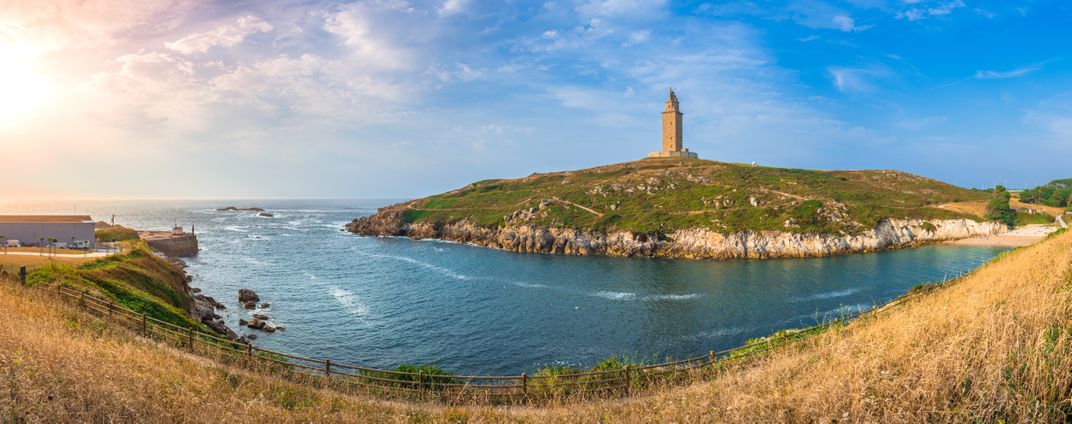 The ancient Tower of Hercules, a World Heritage site in A Coroña