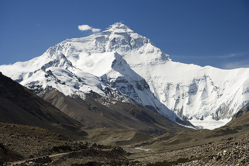 Large snow-covered mountain