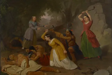 Junius Brutus Stearns, "Hannah Duston Killing the Indians" (1847). Oil on canvas.