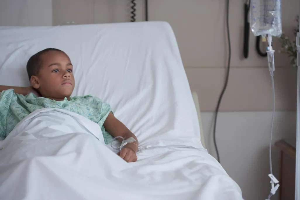 child in hospital