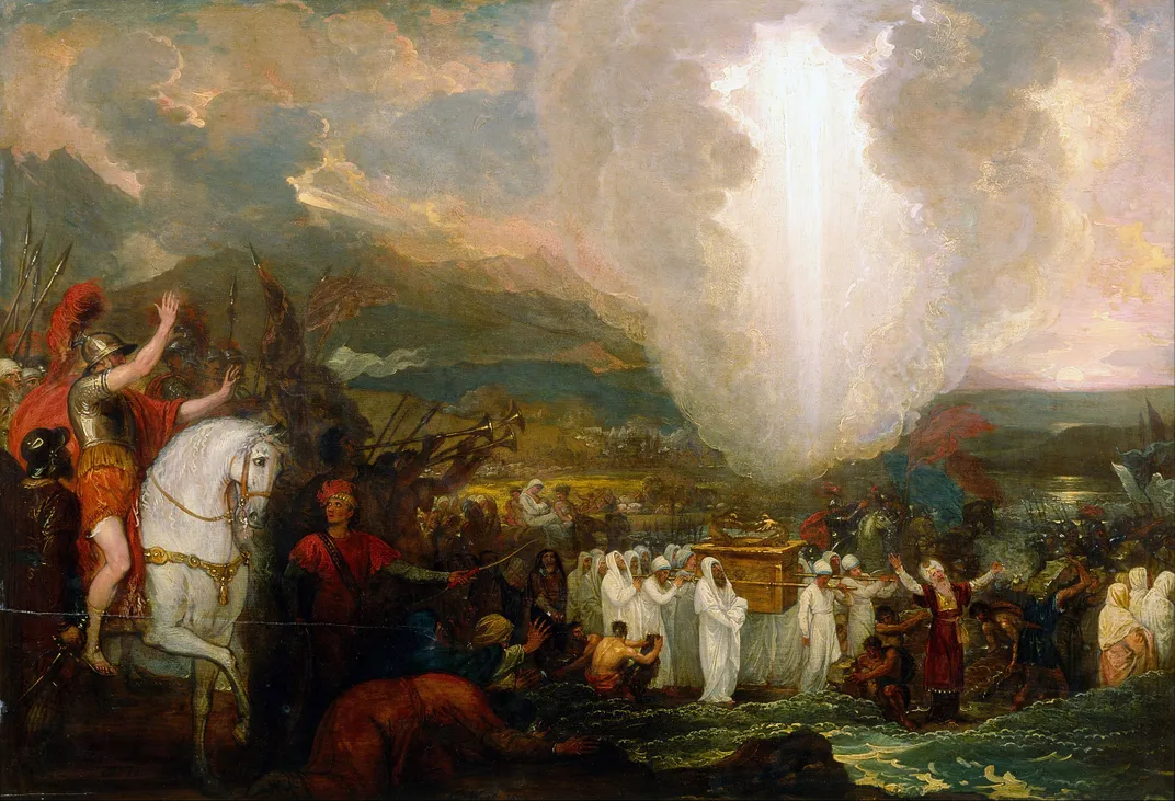 Benjamin West painting featuring Ark of the Covenant