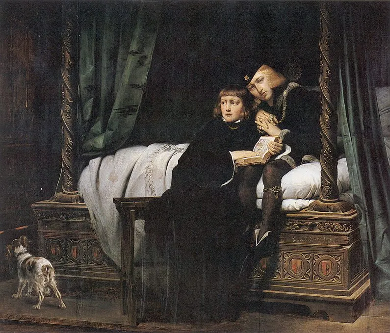 A 19th-century painting of the Princes in the Tower by Paul Delaroche