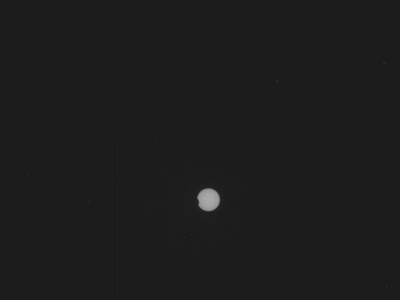 The Martian moon Phobos, passing in front of the Sun