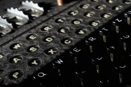 An Enigma deciphering machine from the German navy