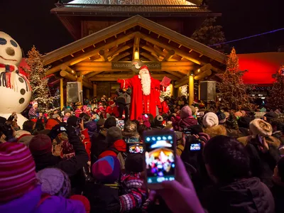 Santa opens the Christmas season at Santa's Village in Rovaniemi, Finland.
