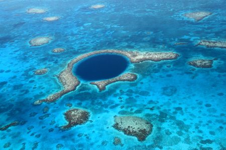 Sediments recovered from the Great Blue Hole, off the coast of Belize, hint at extremely severe storms during the late Classic period in Maya history.
