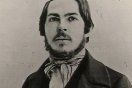 Portrait of a young revolutionary: Friedrich Engels at age 21, in 1842, the year he moved to Manchester–and the year before he met Mary Burns.
