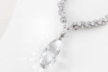 The Briolette of India necklace sold for 6.3 million Swiss francs (a little over $7 million) in May.