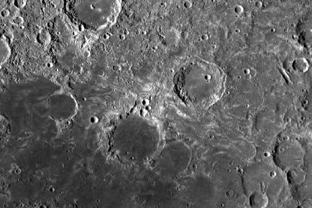 Swirls near Mare Marginis on the eastern limb (20˚N, 90˚E) of the Moon.  This region hosts magnetic anomalies, grooved terrain, and is antipodal to the youngest basin on the Moon, Orientale.  The origin of lunar swirls is still unknown.