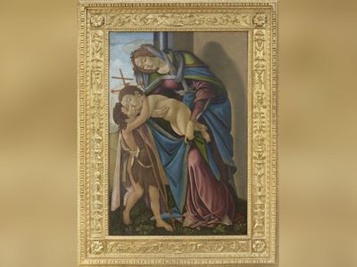 Virgin Mary, Infant Christ and the Young St. John the Baptist, studio of Sandro Botticelli, circa 1510