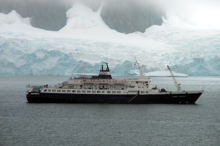 The Orlova off Petermann Island (Antarctic Peninsula), 2010 (before being abandoned). 