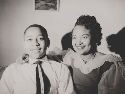 Emmett Till with his mother Mamie Till-Mobley, ca. 1950