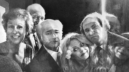 The cast of the popular television show goofs off at a donation ceremony in 1978, which added Archie and Edith Bunker’s chairs to the “A Nation of Nations” exhibit. (L-R): Jean Stapleton, Secretary (1964-1984) S. Dillon Ripley, Norman Lear, Sally Struthers and Rob Reiner as they peer into the case where the chairs are displayed. View Full Record for 92-1711.