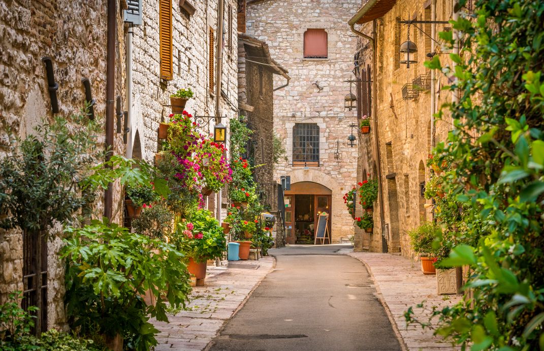 Typical street in Assisi