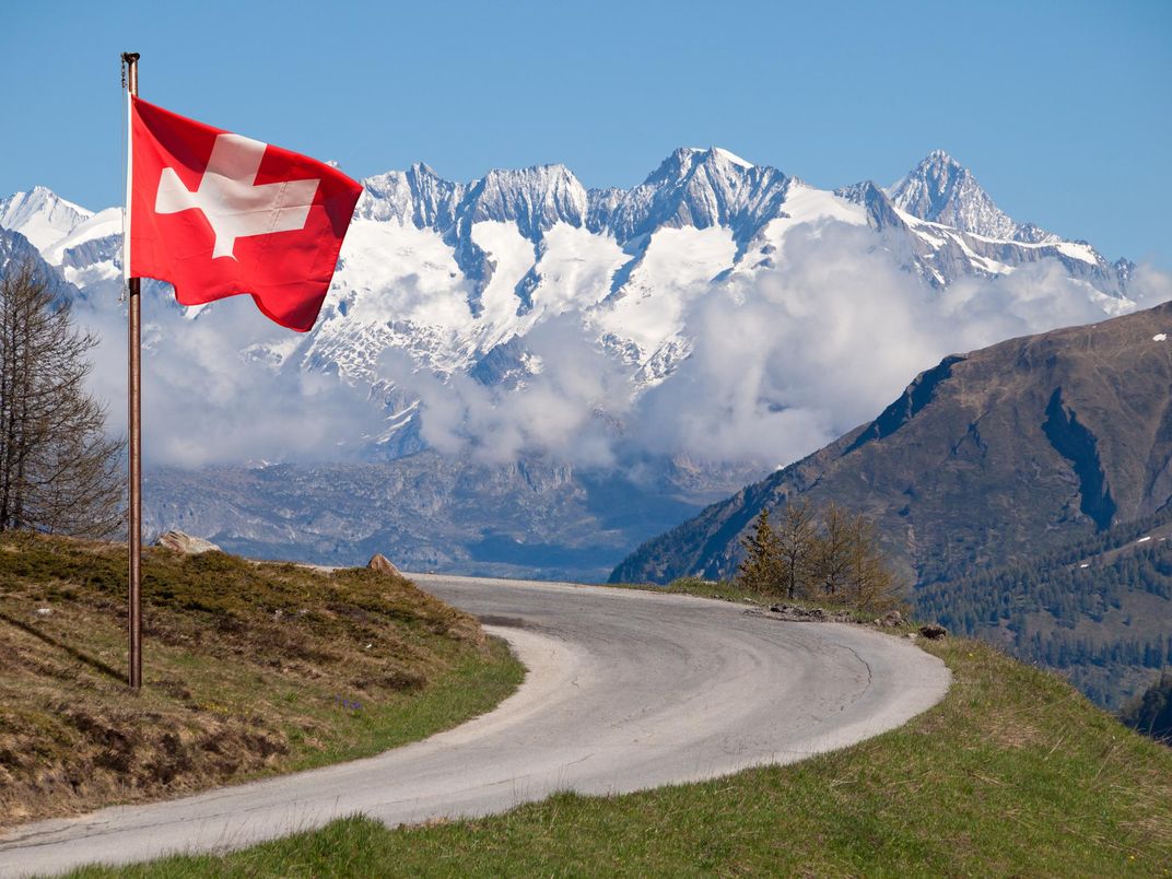 The Simplon Pass with view of the Alps