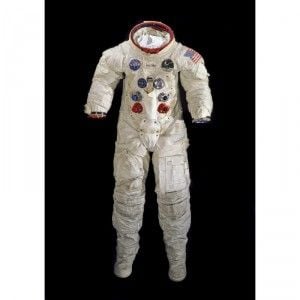 From the museum’s collections, the spacesuit Armstrong wore on the Apollo 11 mission.