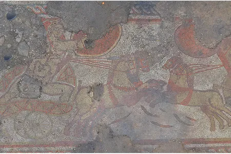 Panel one of the Ketton mosaic, which was discovered in 2020 by a farmer's son