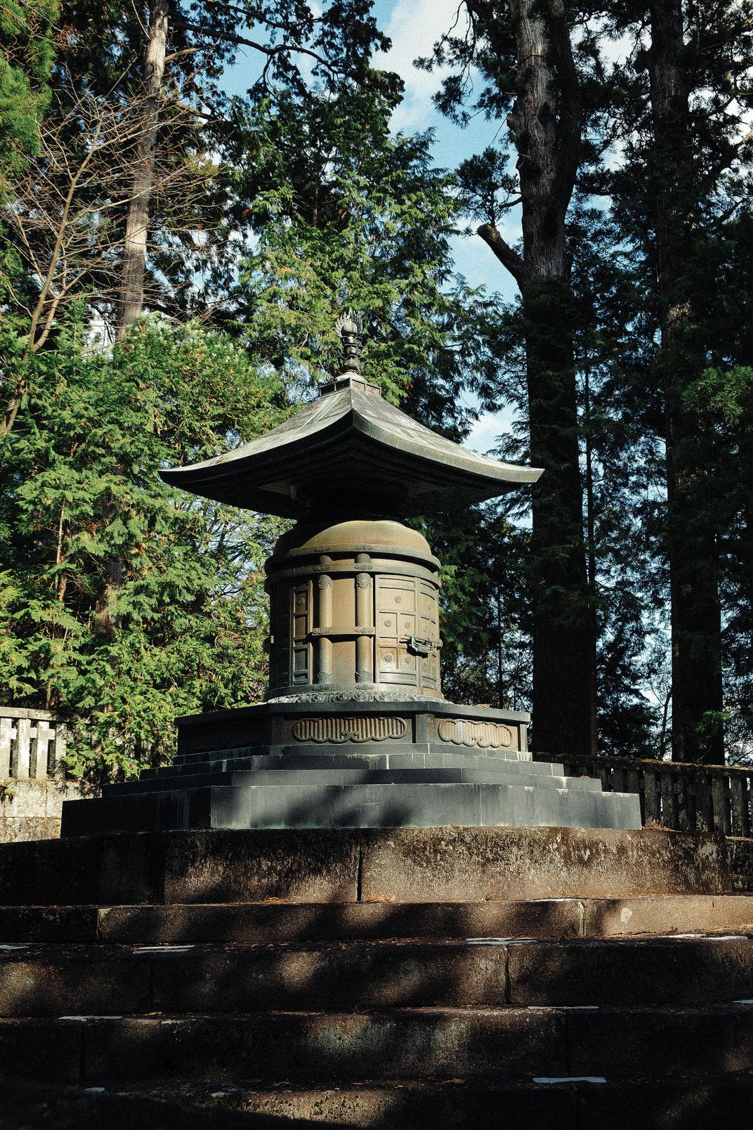 A bronze pagoda at the Toshogu Shrine