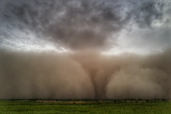 A sandstorm in the afghan plain. thumbnail