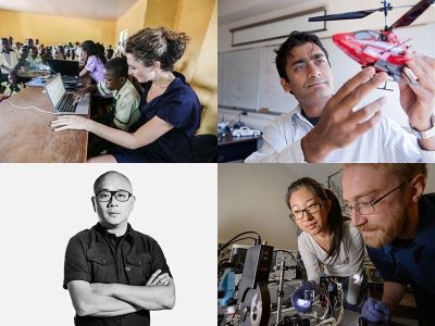 (Clockwise from top left) Katrin Macmillan, Ashutosh Saxena, Richard Lunt and Horace Luke are hard at work on exciting new projects. 