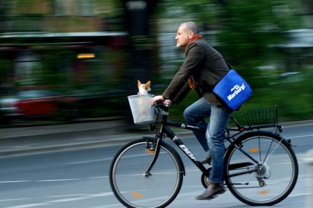 This Berlin man will soon have access to 13 bike superhighways. 