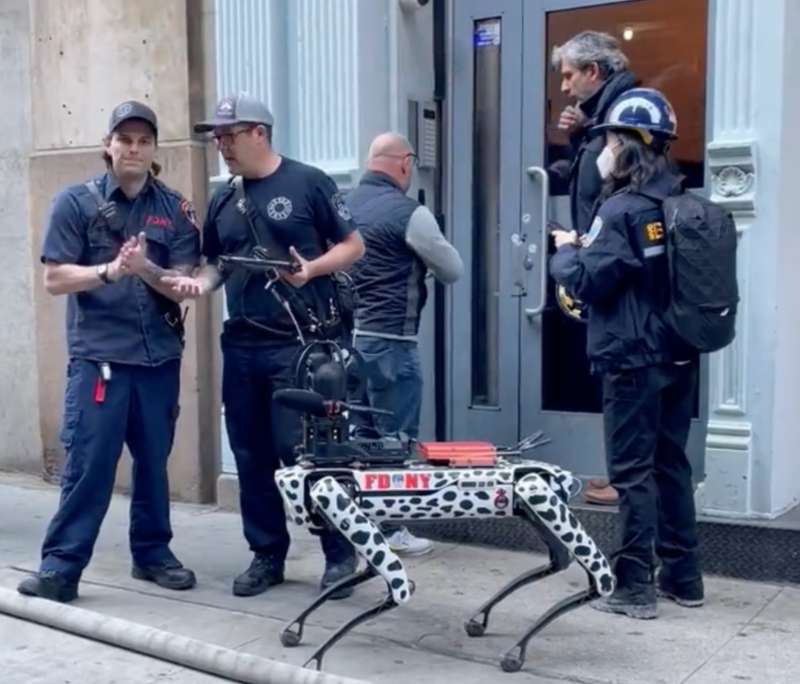Robot Dog and Fire department