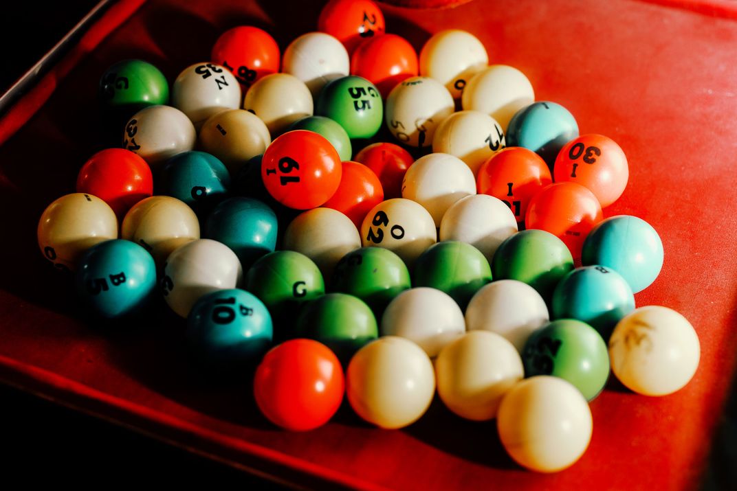 Old celluloid bingo balls are among the gambling items held by the Gangster Museum.