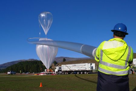 Super-pressure balloons—like this one being inflated in New Zealand last May—can stay aloft longer. Scientists want to use them at the South Pole, where they might circle over the continent 100 days while observing deep into the universe.