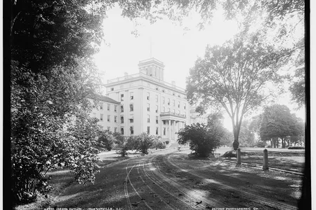 An asylum in Jacksonville, Illinois, c. 1890-1901. 