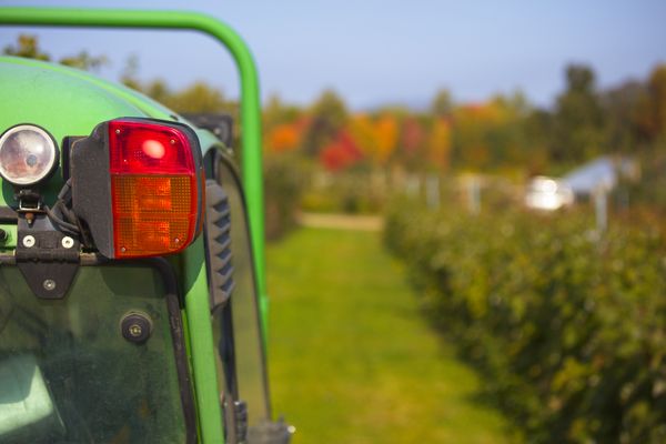Tractor on a farm thumbnail
