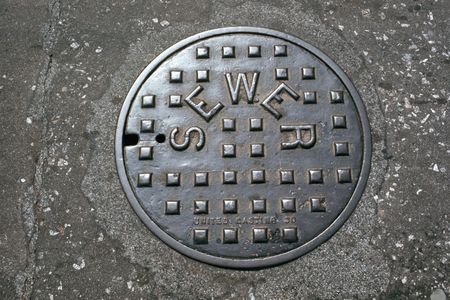 Sewer cover in Los Angeles
