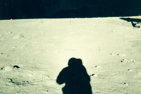 Looking west from the Apollo 11 landing site.