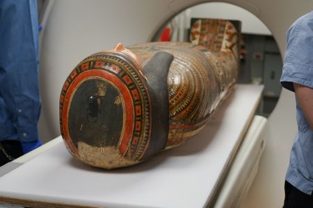 The decorative coffin of Lady Chenet-aa, a high-status woman who died some 3,000 years ago