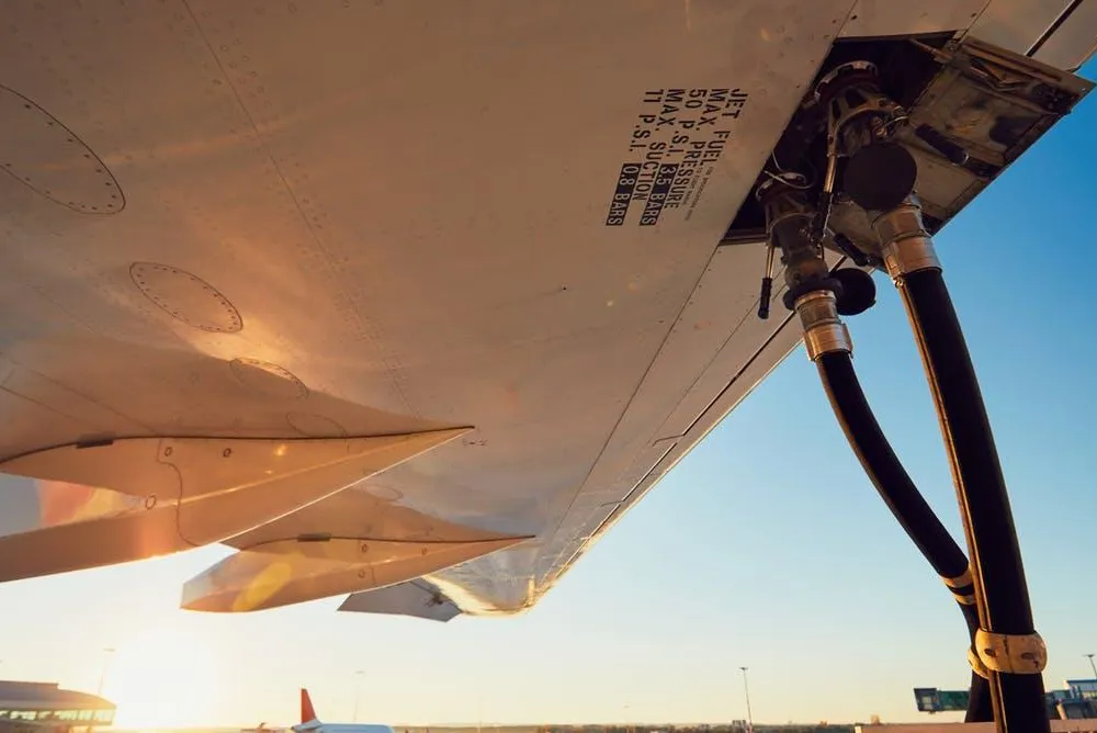 A medium-size passenger jet burns roughly 750 gallons of fuel per hour.
