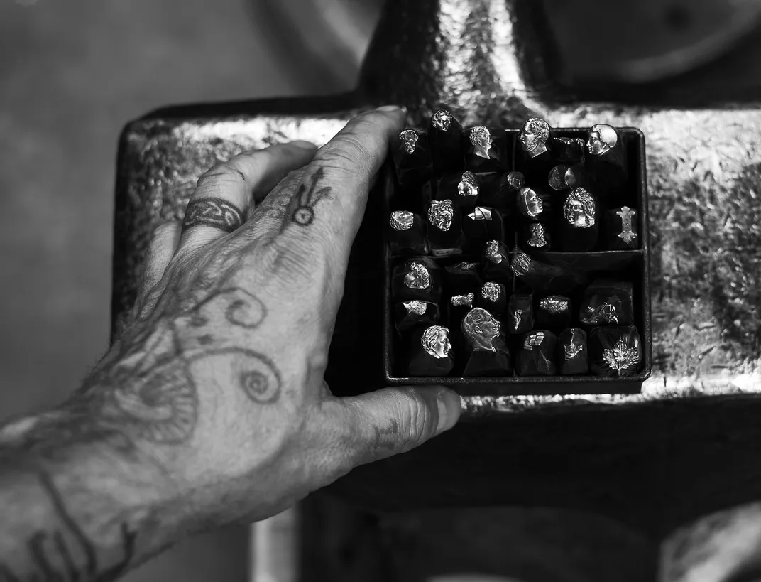 A collection of hand-carved French hubs from the 1760s