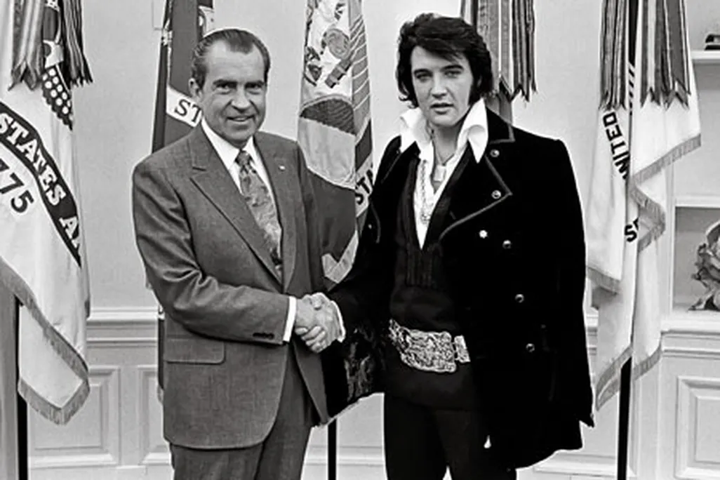Richard Nixon and Elvis Presley