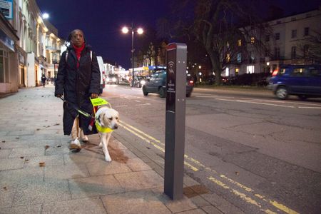 Designer Ross Atkin has created pieces of street furniture—lights, signs and seats—that can adapt in the moment to fit a pedestrian’s particular need. 