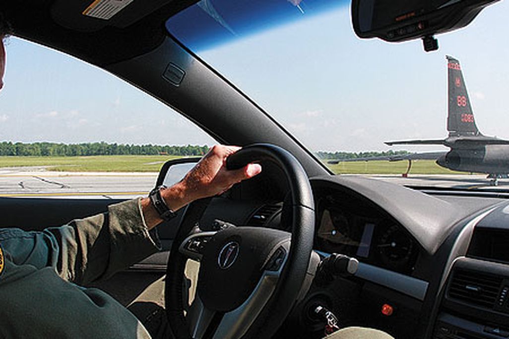 The driver tailing the U-2 is himself a U-2 pilot.