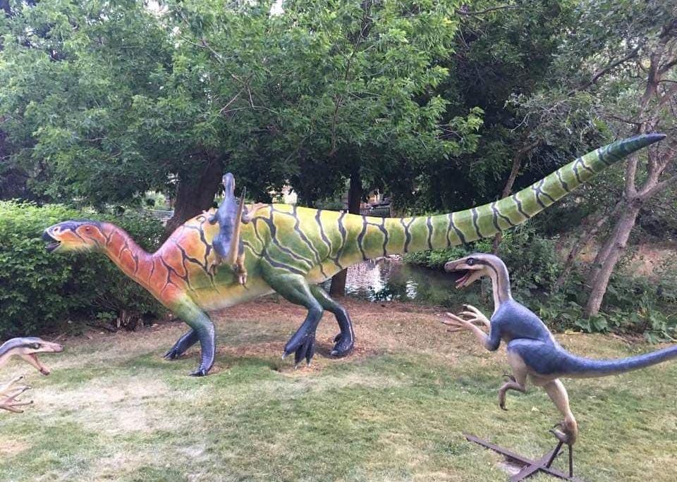 Statues at Ogden's George S. Eccles Dinosaur Park