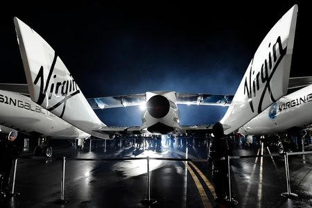 Virgin Galactic unveils SpaceShipTwo, the world's first commercial manned spacecraft at the Mojave airport on December 7, 2009. 