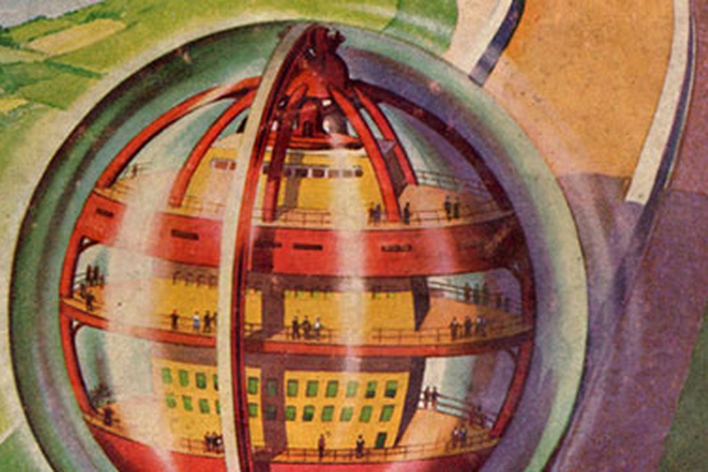 Illustration for the February, 1946 issue of the sci-fi magazine Amazing Stories