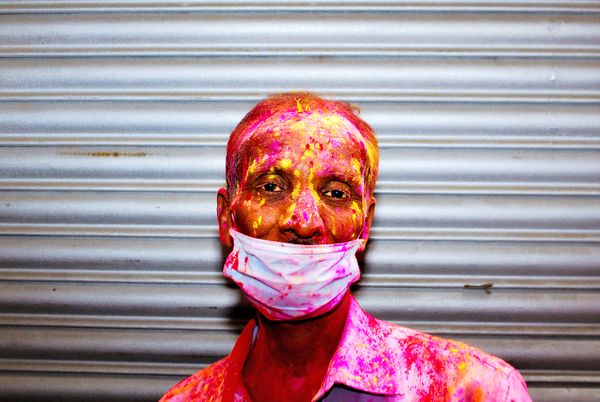 Celebration Of Holi In Midst Of The Pandemic. thumbnail