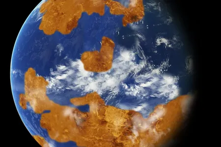 Artist's conception of a watery Venus.