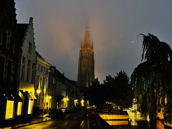 Our Lady's Church in the Bruges Fog thumbnail